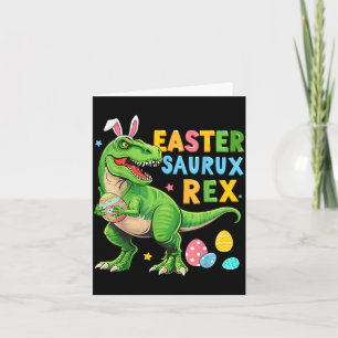 Dinosaur Bunny Saurus Rex for Kids Boys Girls Card
