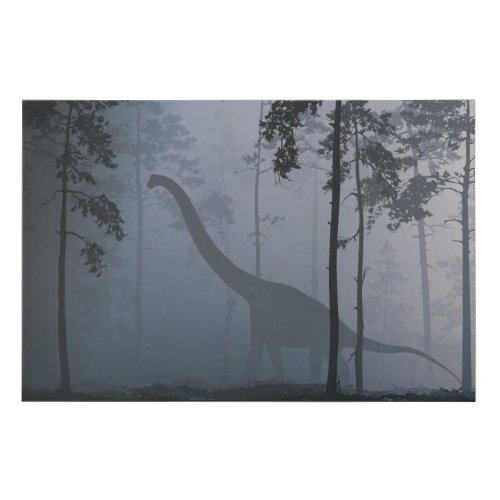 Dinosaur by Moonlight 36x24 Faux Canvas Print
