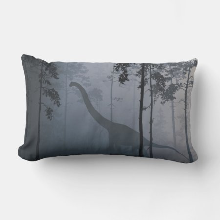 Dinosaur By Moonlight Lumbar Pillow