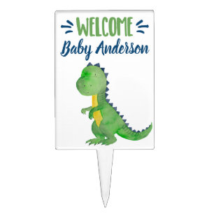Dinosaur Cake Topper - Baby Shower Cake Pick
