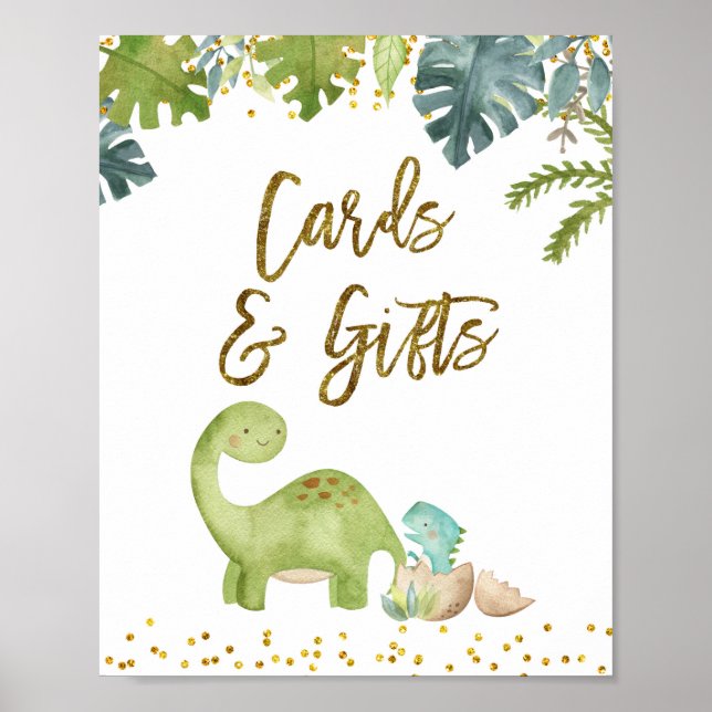 Dinosaur Cards and Gifts Sign (Front)
