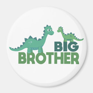 Dinosaur cartoon big brother text magnet