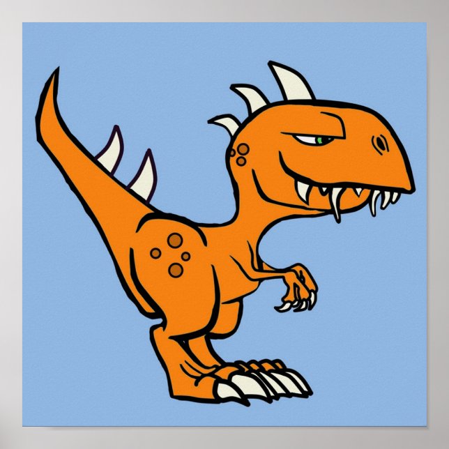 Dinosaur cartoon poster (Front)
