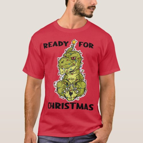 Dinosaur Celebrate Christmas Santa  1  T_Shirt