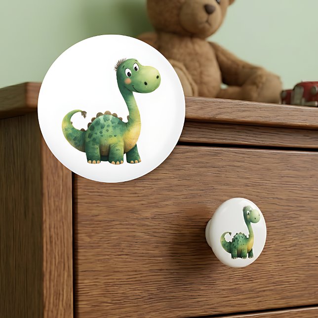 Dinosaur Ceramic Drawer Pull for Kids Nursery (Creator Uploaded)