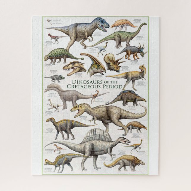 Dinosaur chart background jigsaw puzzle (Vertical)
