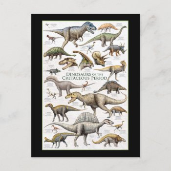 Dinosaur Chart Background  Postcard by paul68 at Zazzle
