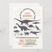 Dinosaur Chart Invitation (Front/Back)