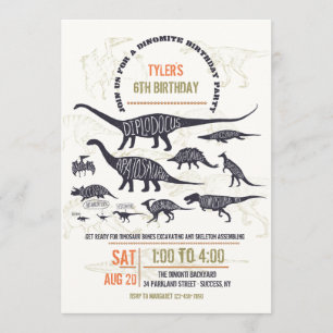 Dinosaur Chart Invitation