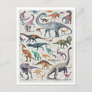 Dinosaur Chart postcard