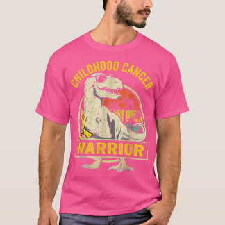 Dinosaur Childhood Cancer Warrior In September We  T-Shirt