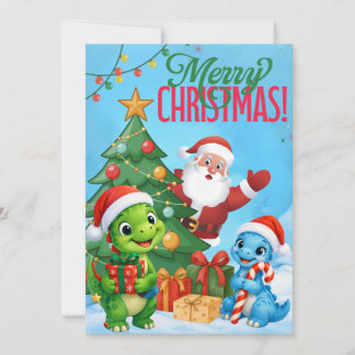 Dinosaur Christmas card