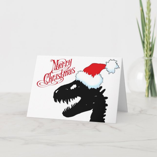 Dinosaur Christmas Card (Front)