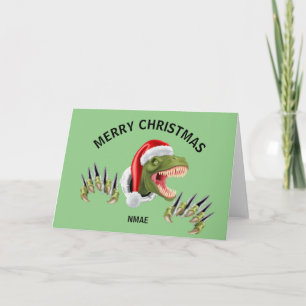 Dinosaur Christmas Card Funny Christmas Card