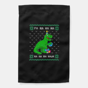 Dinosaur Christmas Fa Ra Ra Rawr   Garden Flag