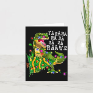 Dinosaur Christmas Fa Ra Rawr Tree Rex Boys Xmas G Card