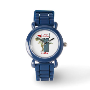 dinosaur christmas gift, personalized name watch