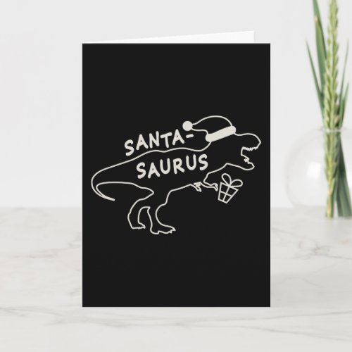 Dinosaur Christmas Kid Gift Family Xmas Costumes Card