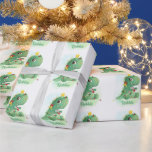 Dinosaur & Christmas Lights Baby Boy Christmas Wrapping Paper<br><div class="desc">Dinosaur & Christmas Lights Baby Boy Christmas Wrapping Paper</div>