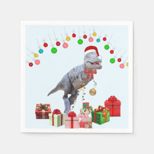 Dinosaur Christmas Napkins