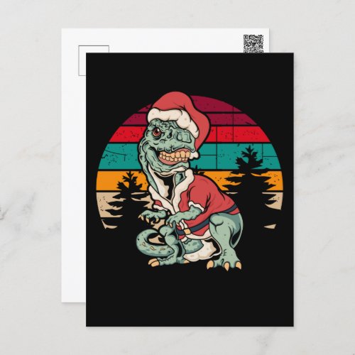 Dinosaur Christmas  Postcard