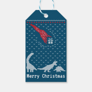 Dinosaur Christmas Present Gift Tags