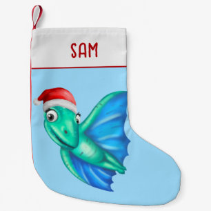 Dinosaur Christmas Stockings Cute Dinosaur Blue