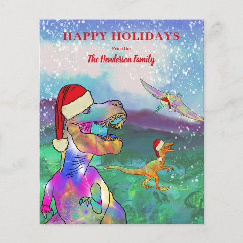Dinosaur Christmas T Rex Santa Personalized