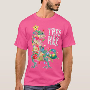 Dinosaur Christmas Tree Kids Dinosaur Lover Merry  T-Shirt