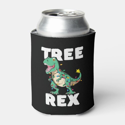 Dinosaur Christmas  Tree Rex Kids Xmas Pajamas Gif Can Cooler