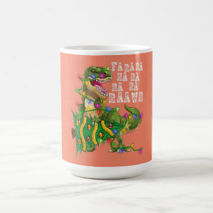 Dinosaur Christmas Tree Rex Men Boys Kids Coffee Mug