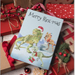 Dinosaur Christmas Tyrannosaur Raptor Merry Rex Holiday Postcard<br><div class="desc">This design may be personalized in the area provided by changing the photo and/or text. Or it can be customized by clicking Personalize this Template and then choosing the click to customize further option and delete or change the color of the background, add text, change the text color or style,...</div>