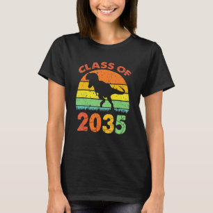 Dinosaur Class Of 2035 Grow With Me First Day Kind T-Shirt