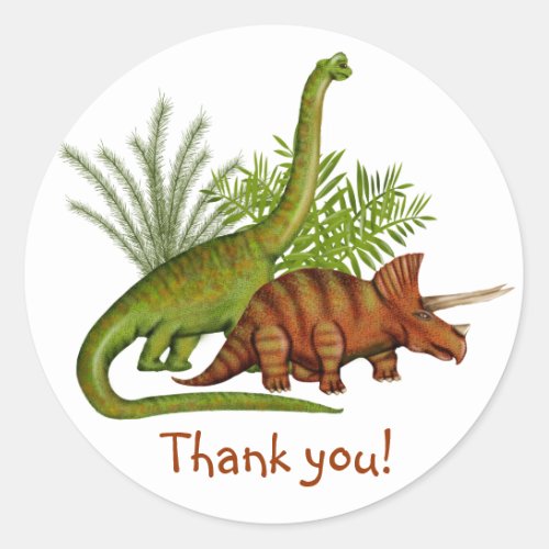 Dinosaur Classic Round Sticker