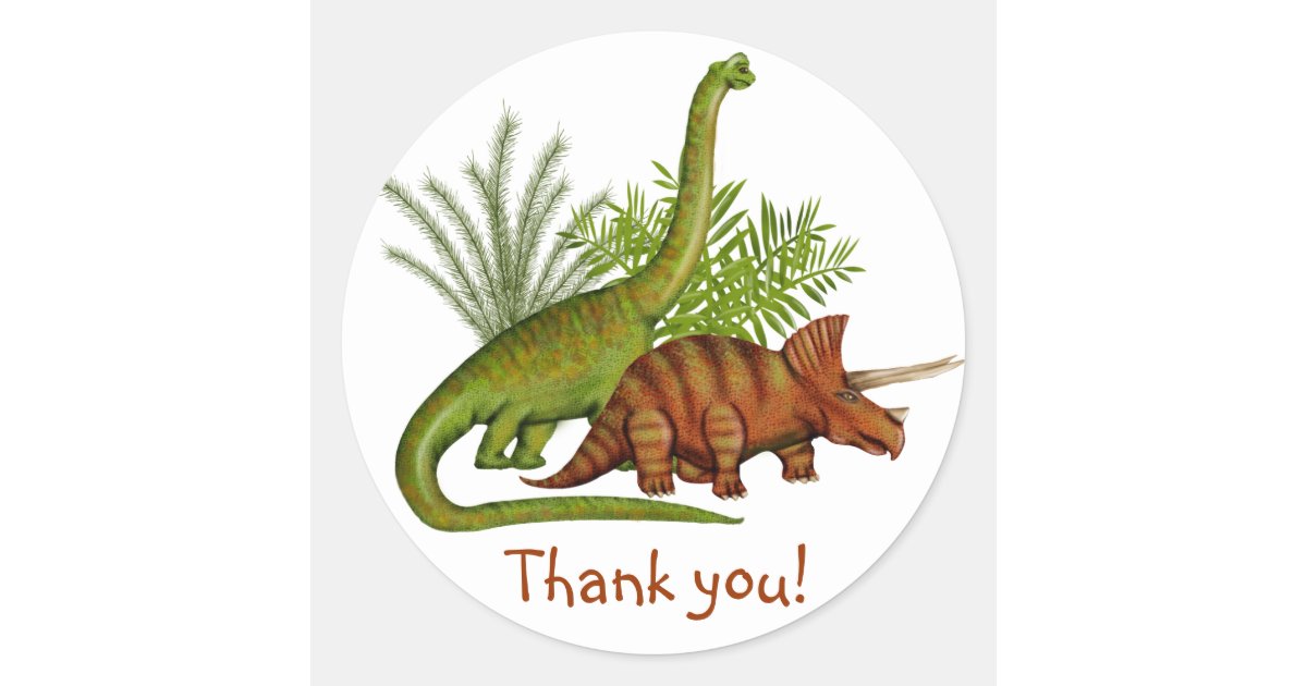 Dinosaur Classic Round Sticker | Zazzle.com