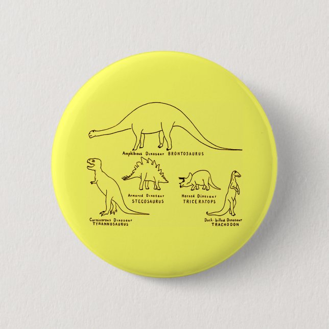 Dinosaur Classification Pinback Button (Front)
