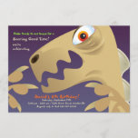 Dinosaur Closeup Birthday Party Invitation<br><div class="desc">This "scary" dinosaur, with big eyes and a huge jaw invites you to a roaring good time. A great dinosaur invitation for an older child. The card is easy to customize with your wording, font, font color and choice of six paper types. Not exactly what you're looking for? All our...</div>