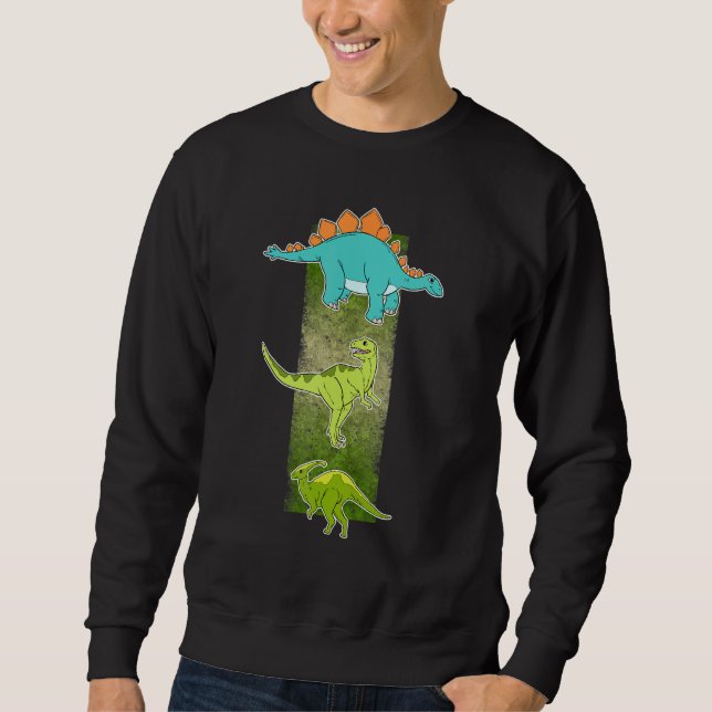 Dinosaur Collection Archosaur Jurassic Saurian Din Sweatshirt (Front)