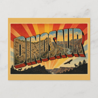 Dinosaur Colorado National Monument Canyon Fossil  Postcard