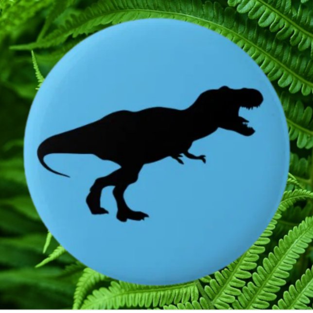 Dinosaur Colorful Blue Button (Bring your dream party to life with our selection of quality Dinosaur themed party supplies )