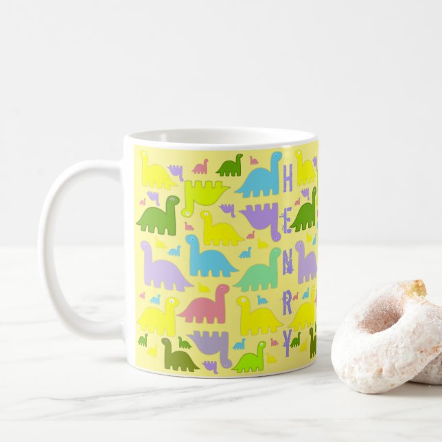 Dinosaur Colorful Mug (With Donut)
