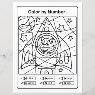 Dinosaur Coloring Page by number - Dino Astronaut