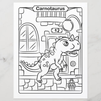 Dinosaur Coloring Page - Carnotaurus