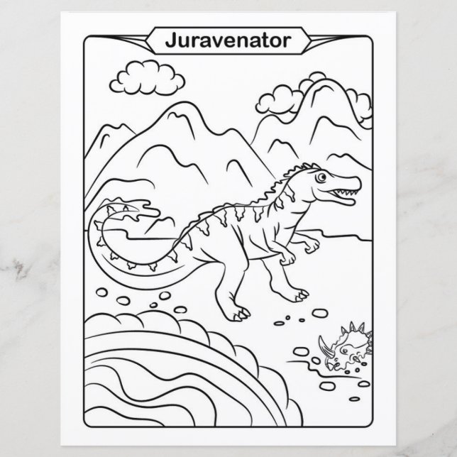 Dinosaur Coloring Page - Juravenator (Front)