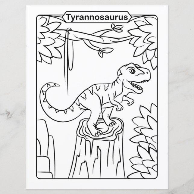 Dinosaur Coloring Page - Tyrannosaurus (Front)