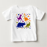Dinosaur colourful polka dot baby kids T-Shirt
