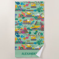 Dinosaur Construction Kids Personalized