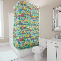 Dinosaur Construction Kids Shower Curtain