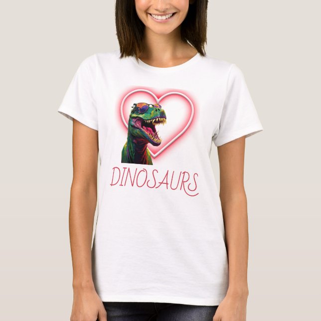 Dinosaur Cool  Love Dinosaurs T-Shirt (Front)