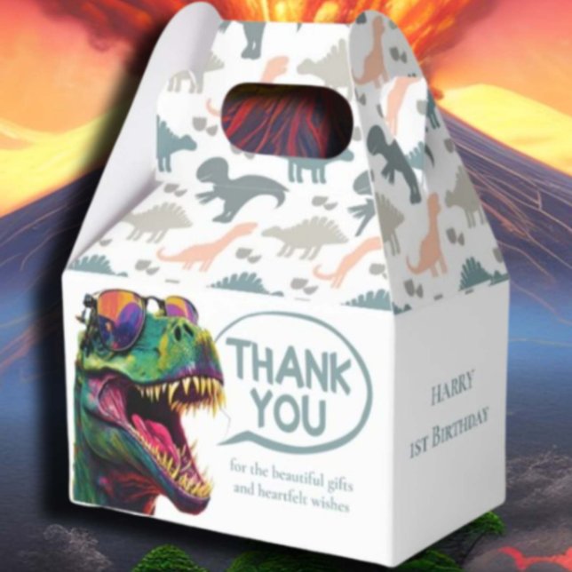 Dinosaur Cool Pastle Boy Favor Boxes (the best gifts for dinosaur lovers)
